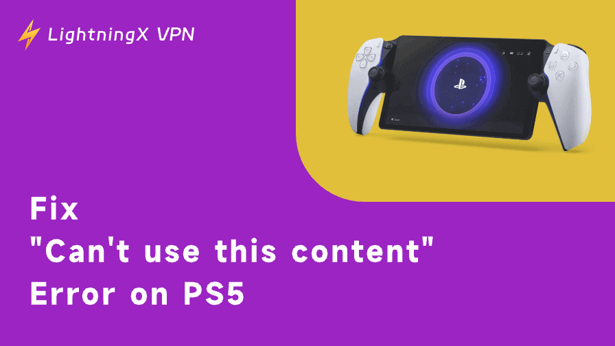 Can’t use this content PS5