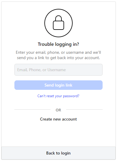 Pag-reset ng Password ng Instagram