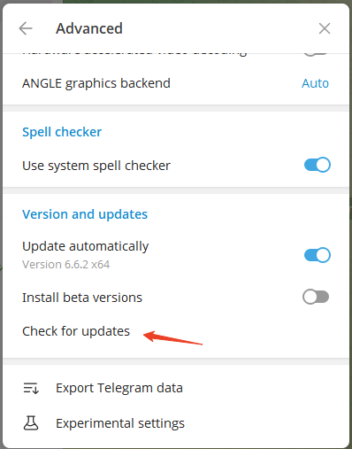 Telegram aktualisieren