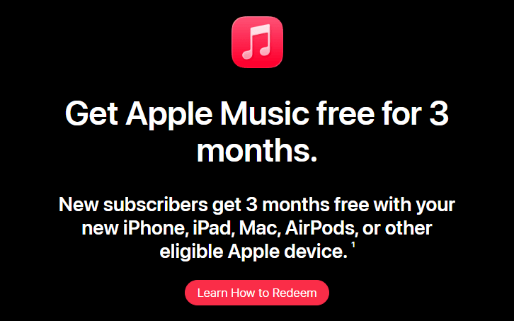 Get Up to 3 Free Months with a New Apple Device