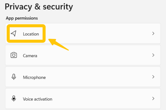 Turn on/off Location Services on Windows